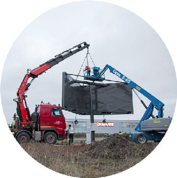 LED-näytön asennus