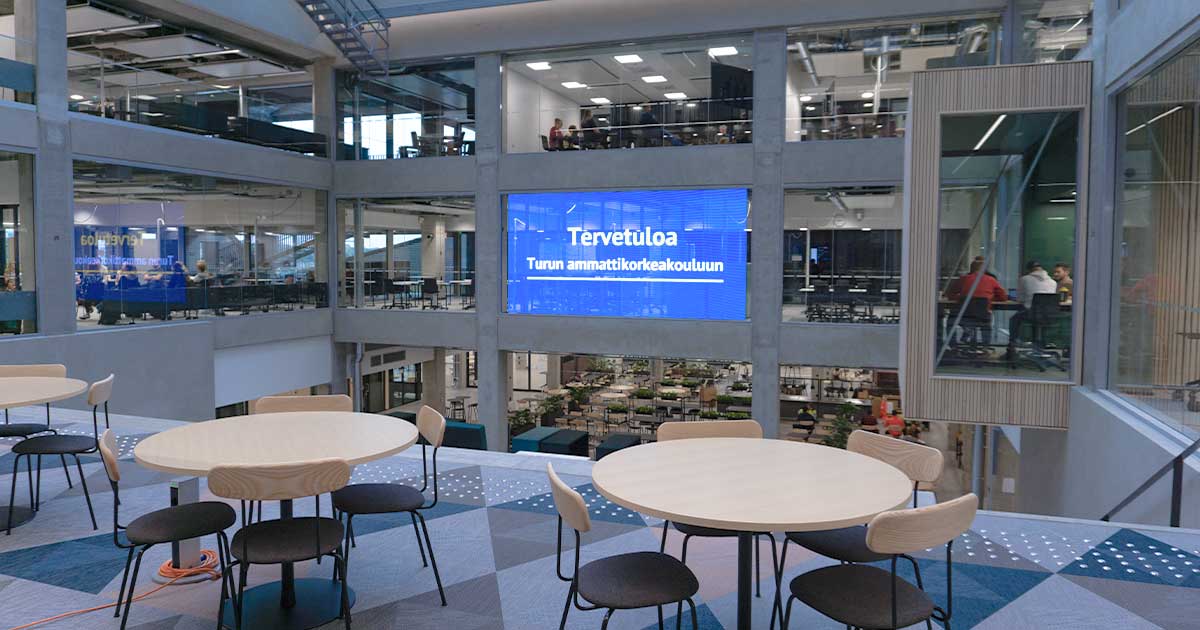 Nordic Led Solutions Turku AMK Educity näyttö