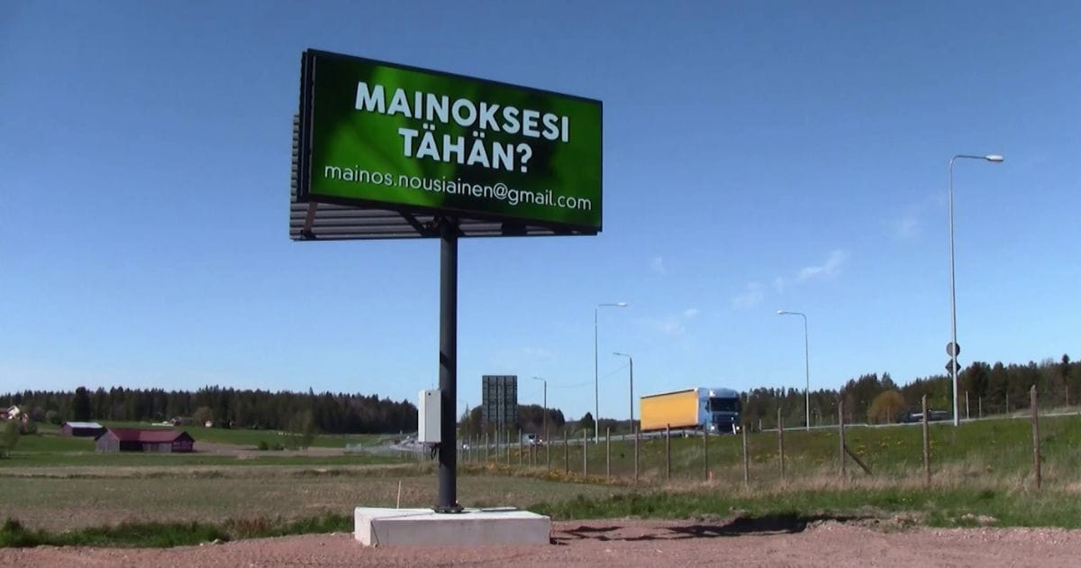 Nordic Led Solutions tienvarsinäyttö Nousiainen VT8