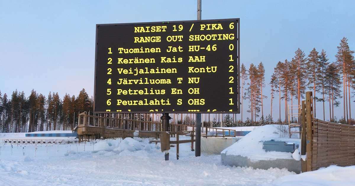 Urheilunäyttö Kontiolahden ampumahiihtostadionilla