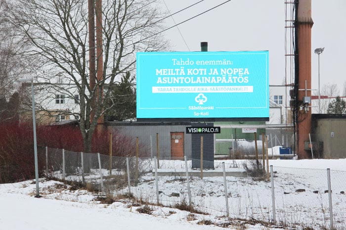 Visiopalo tienvarsinäyttö