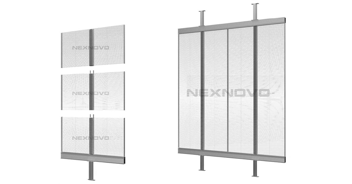 Läpinäkyvä LED-näyttö helppo asennus