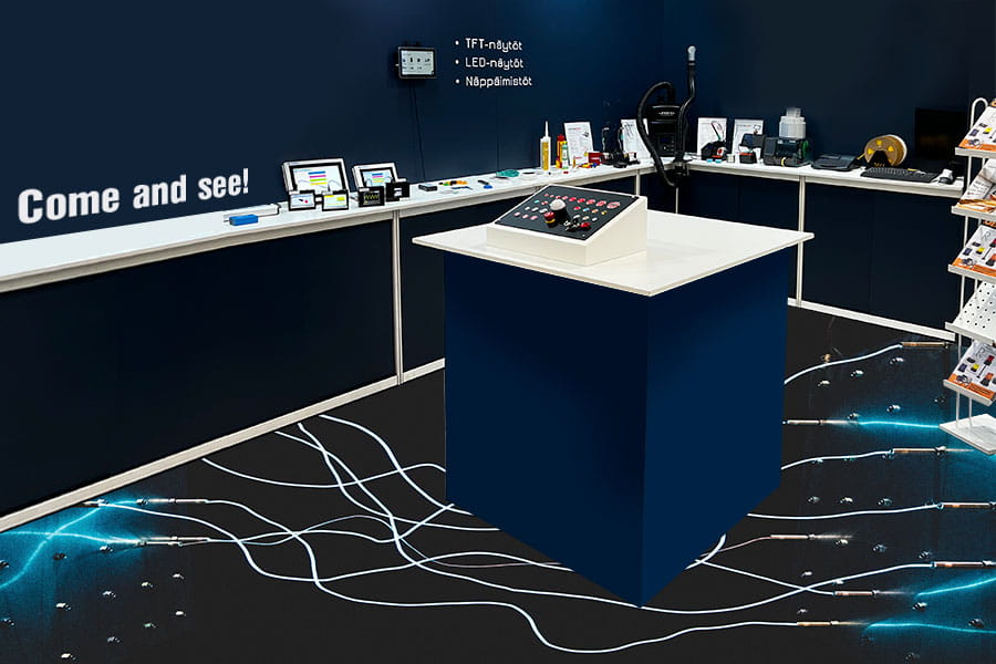 LED-lattia messuilla.