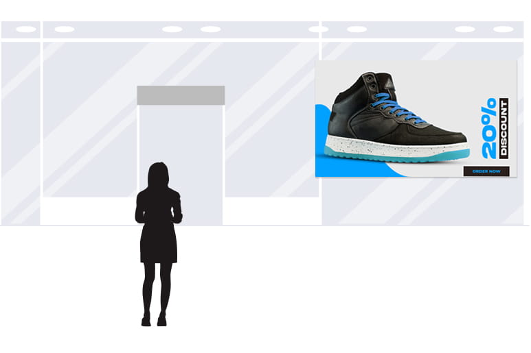 LED-mainosnäyttö koko M