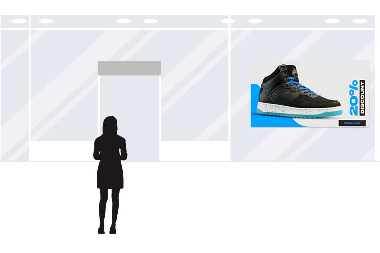 LED-mainosnäyttö koko S