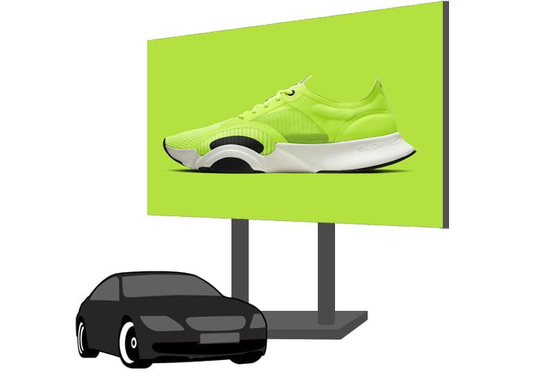 Tienvarsinäyttö L-koko